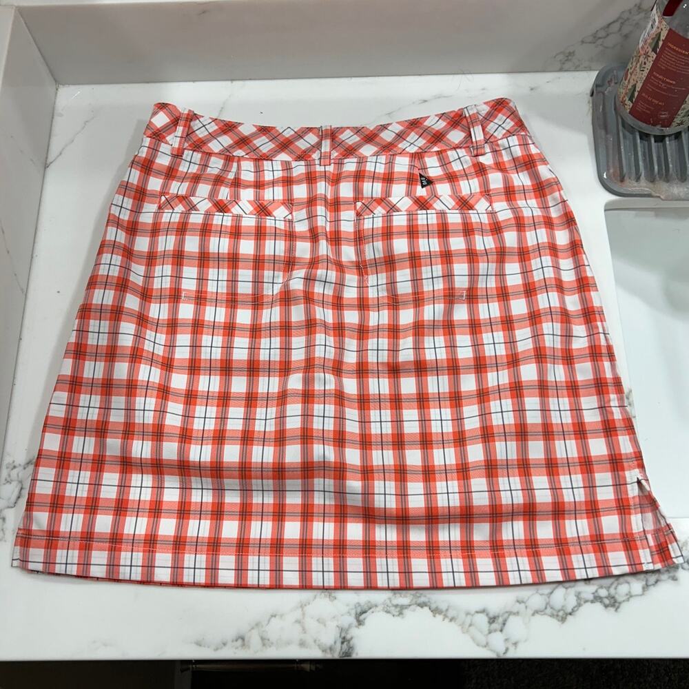 N’VO by Lanctot Plaid Golf Skort Built-In Shorts Zipper Pockets Women’s 4 - Picture 4 of 13
